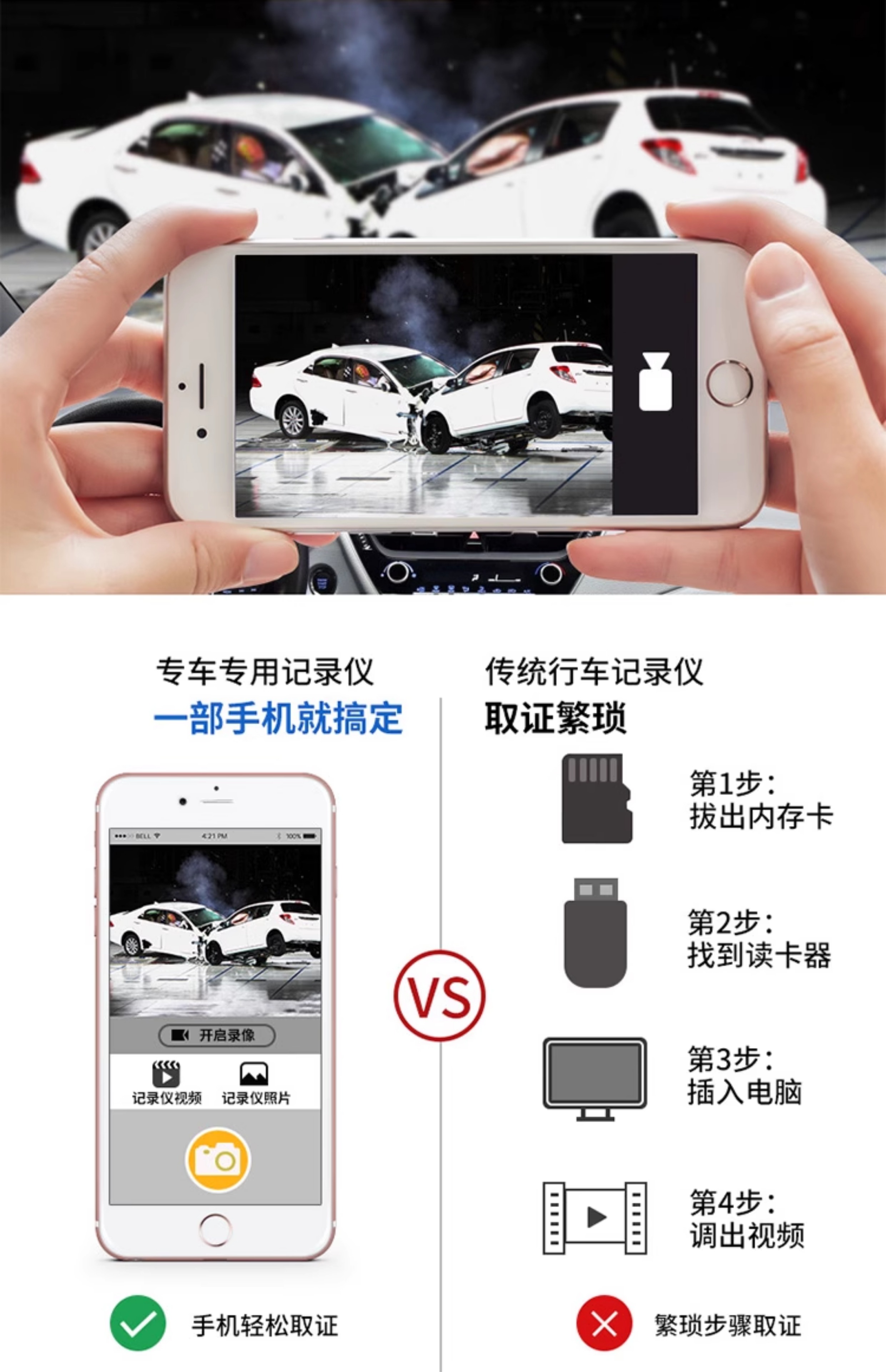 宝马原厂行车记录仪1/2/3/5/7系X1/X3/X5/X4 530 320li专用免走线 - 图1