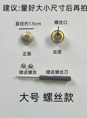 浅跟鞋侧面金属装饰鞋扣