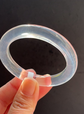 新品上架 天然奶白晶手镯女款冰种白月光手镯送女友礼物 51.1mm