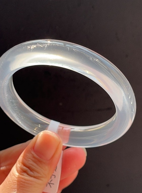 新品上架 天然奶白晶手镯女款冰种白月光手镯送女友礼物 57.8mm