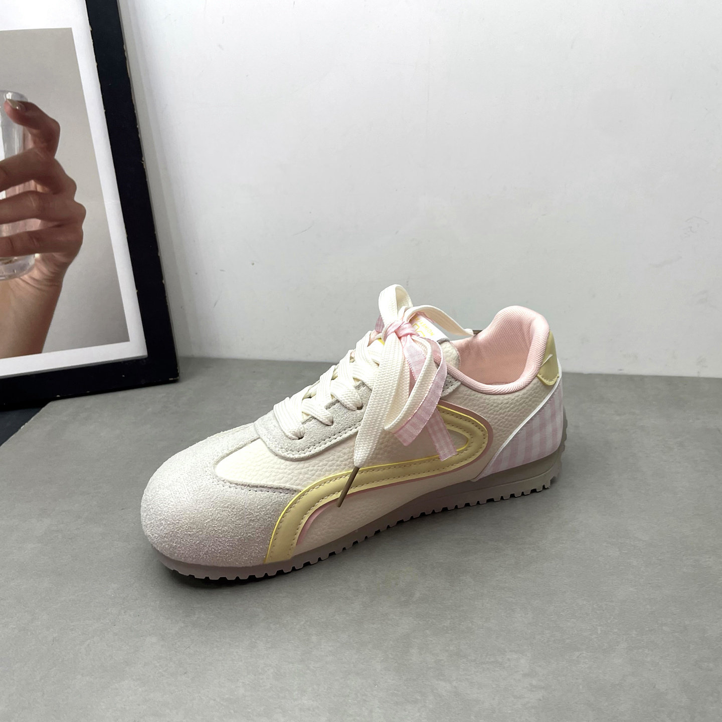 2026春季新款女鞋圆头深口系带内增高软底舒适德训鞋韩版女士单鞋,淘宝优惠券,粉丝福利购,淘宝优惠卷