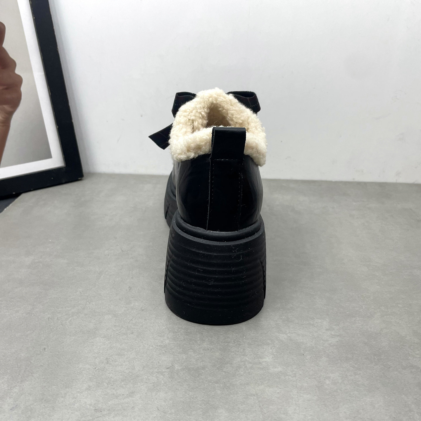 2025冬季新款深口英伦风复古乐福鞋蝴蝶结甜美加绒保暖女士棉鞋,淘宝优惠券,粉丝福利购,淘宝优惠卷