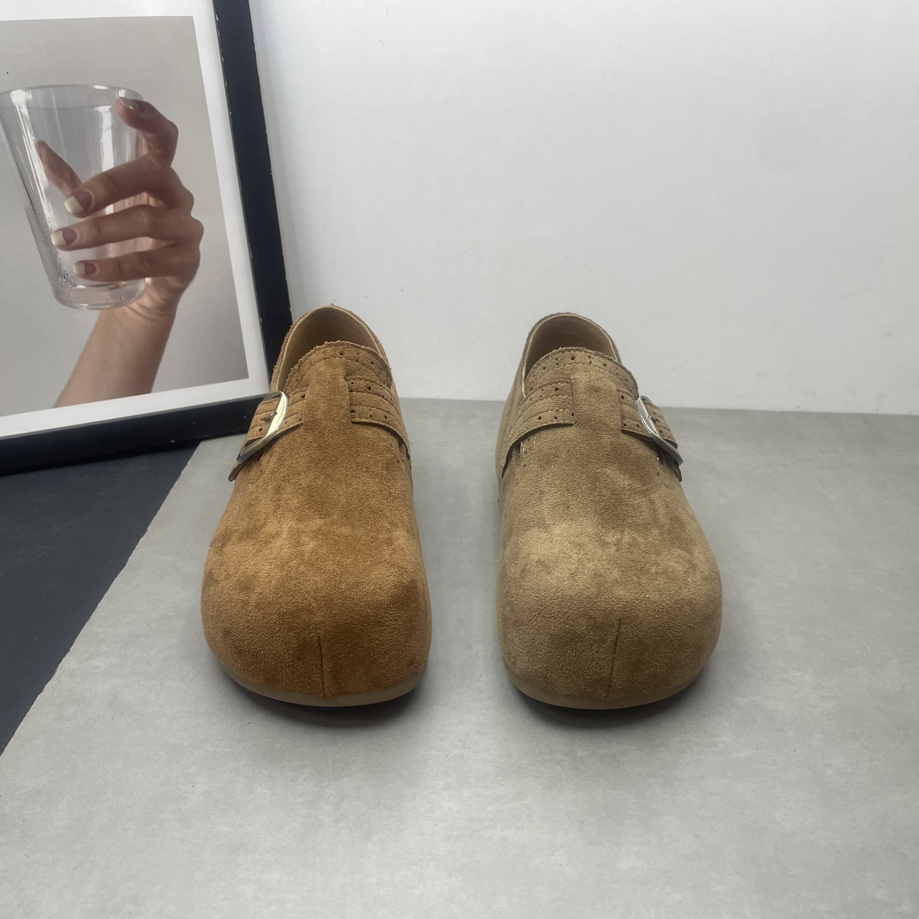 2026春季新款复古风搭扣圆头深口单鞋休闲平底百搭舒适女鞋勃肯鞋,淘宝优惠券,粉丝福利购,淘宝优惠卷