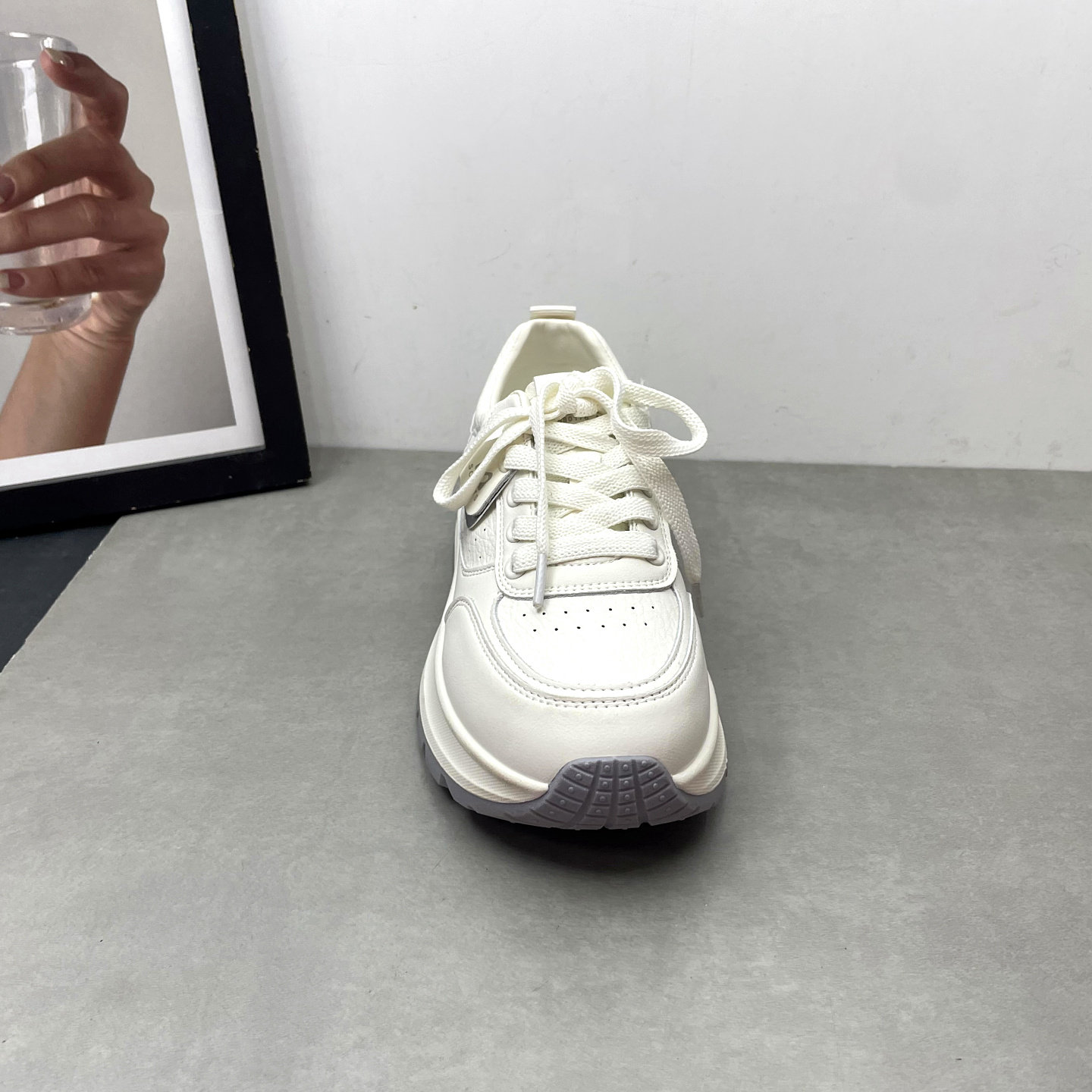 2026春季新款女鞋圆头深口系带轻便增高厚底休闲韩版小白鞋女单鞋,淘宝优惠券,粉丝福利购,淘宝优惠卷