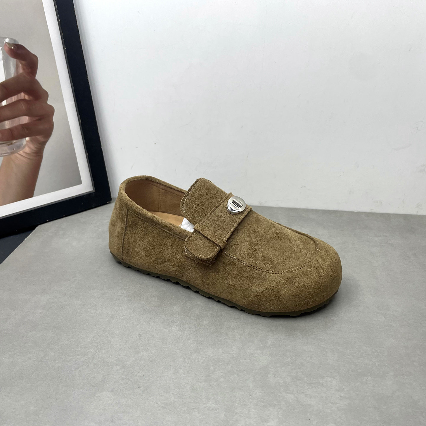 工厂处理2026春季新款一脚蹬内增高软底复古勃肯鞋英伦风豆豆鞋女,淘宝优惠券,粉丝福利购,淘宝优惠卷