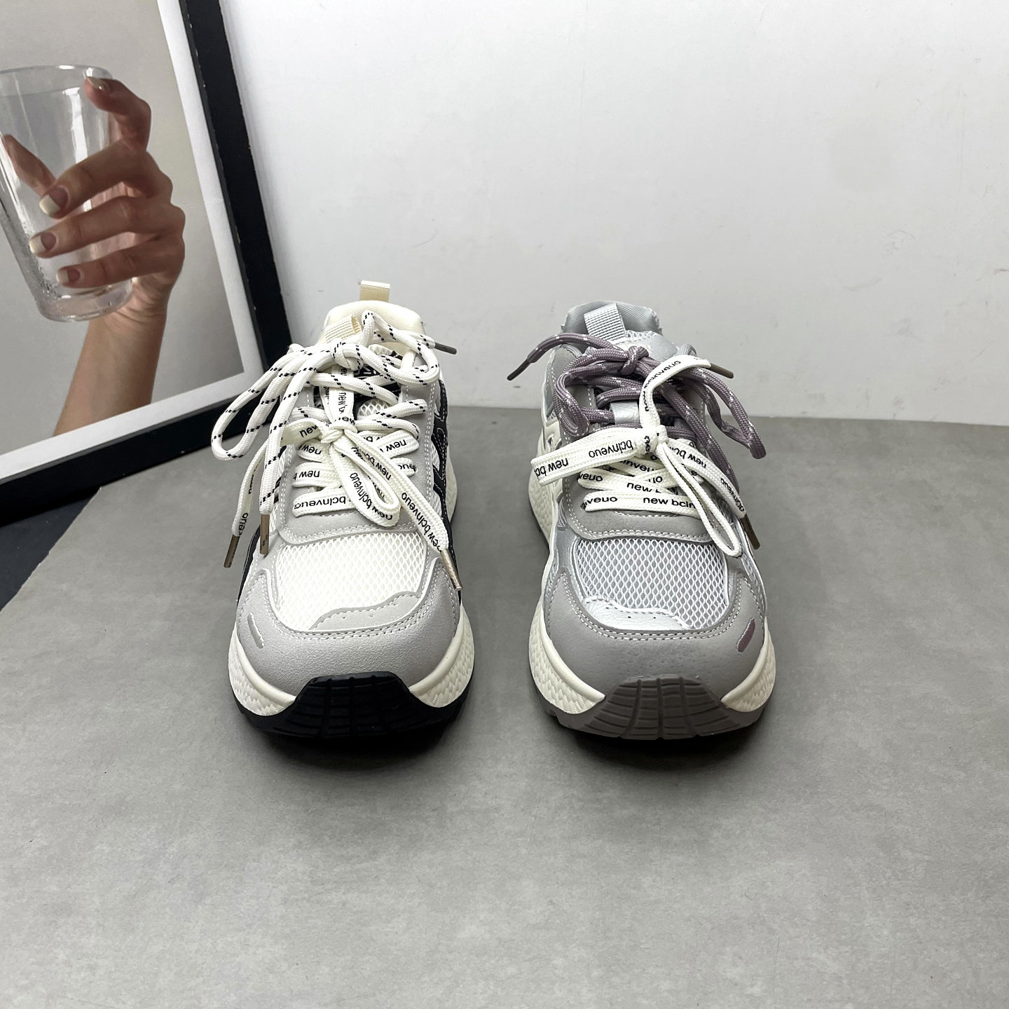 2026春季新款女鞋圆头深口系带平跟厚底轻便网面透气阿甘鞋女单鞋,淘宝优惠券,粉丝福利购,淘宝优惠卷