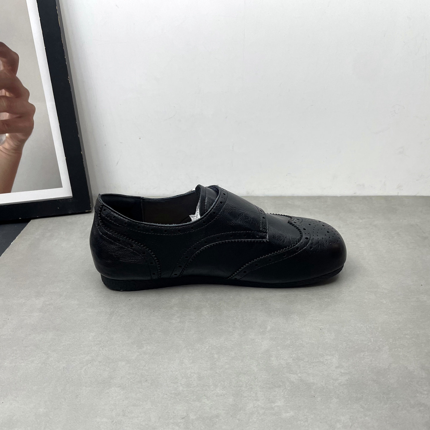 2026春季新款圆头深口一脚蹬英伦风雕花布洛克平底勃肯鞋女士单鞋,淘宝优惠券,粉丝福利购,淘宝优惠卷