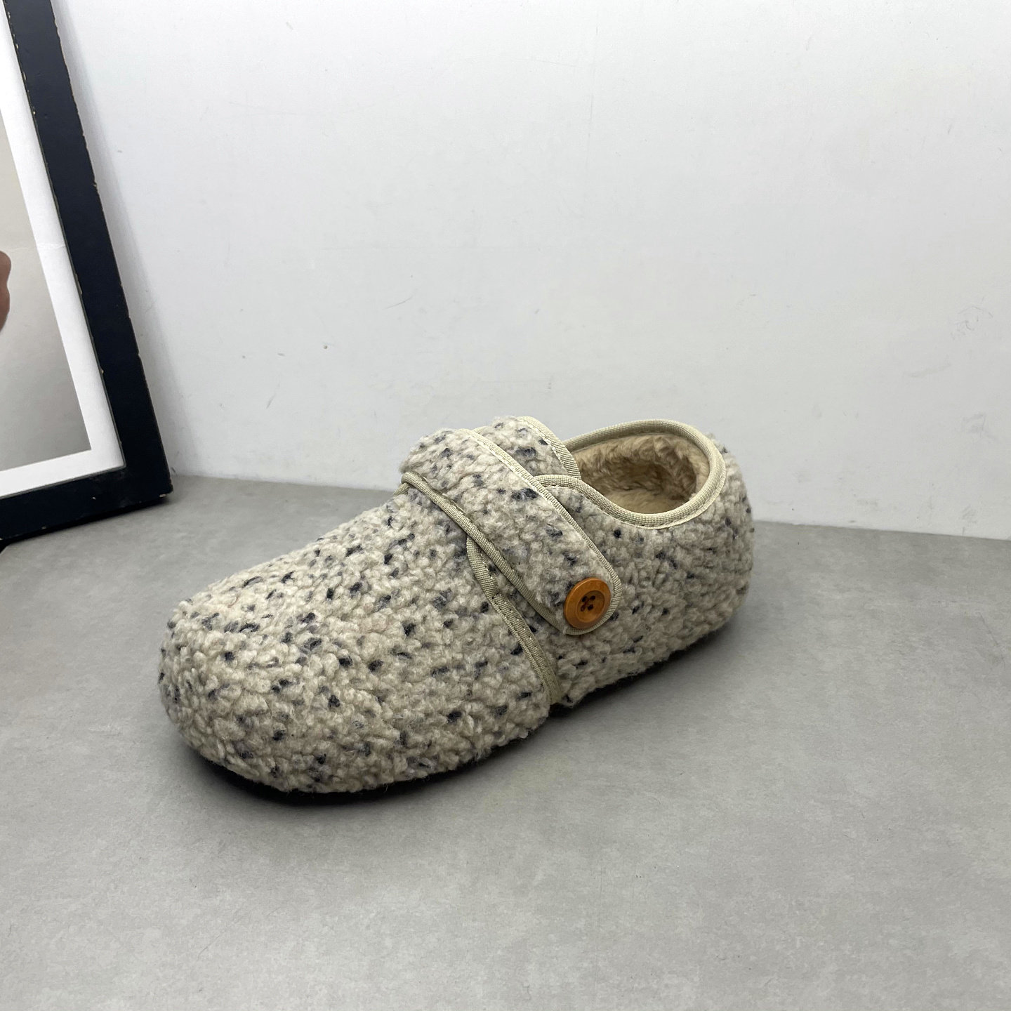 2025冬季新款圆头深口魔术贴平底防滑加绒保暖豆豆鞋勃肯鞋女棉鞋,淘宝优惠券,粉丝福利购,淘宝优惠卷