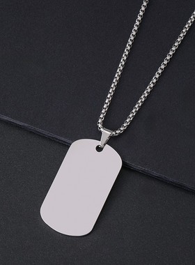 金属项链定制激光彩印节日礼物