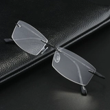 Чистый титановый готовый продукт Myopia Men's Big Face Super Light -Cut Stackes рамки золотые шелк без границ.