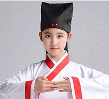 儿童国学汉服帽子书童头帽