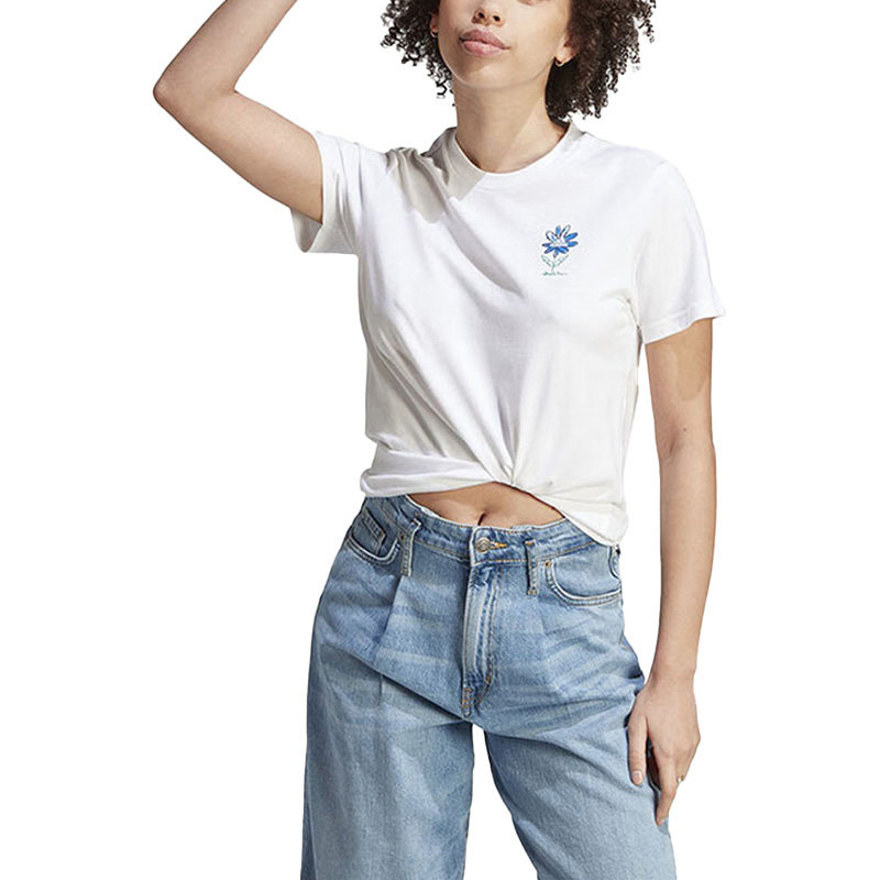 Adidas/阿迪达斯正品新款女子运动印花圆领短袖透气T恤IB4875 - 图3