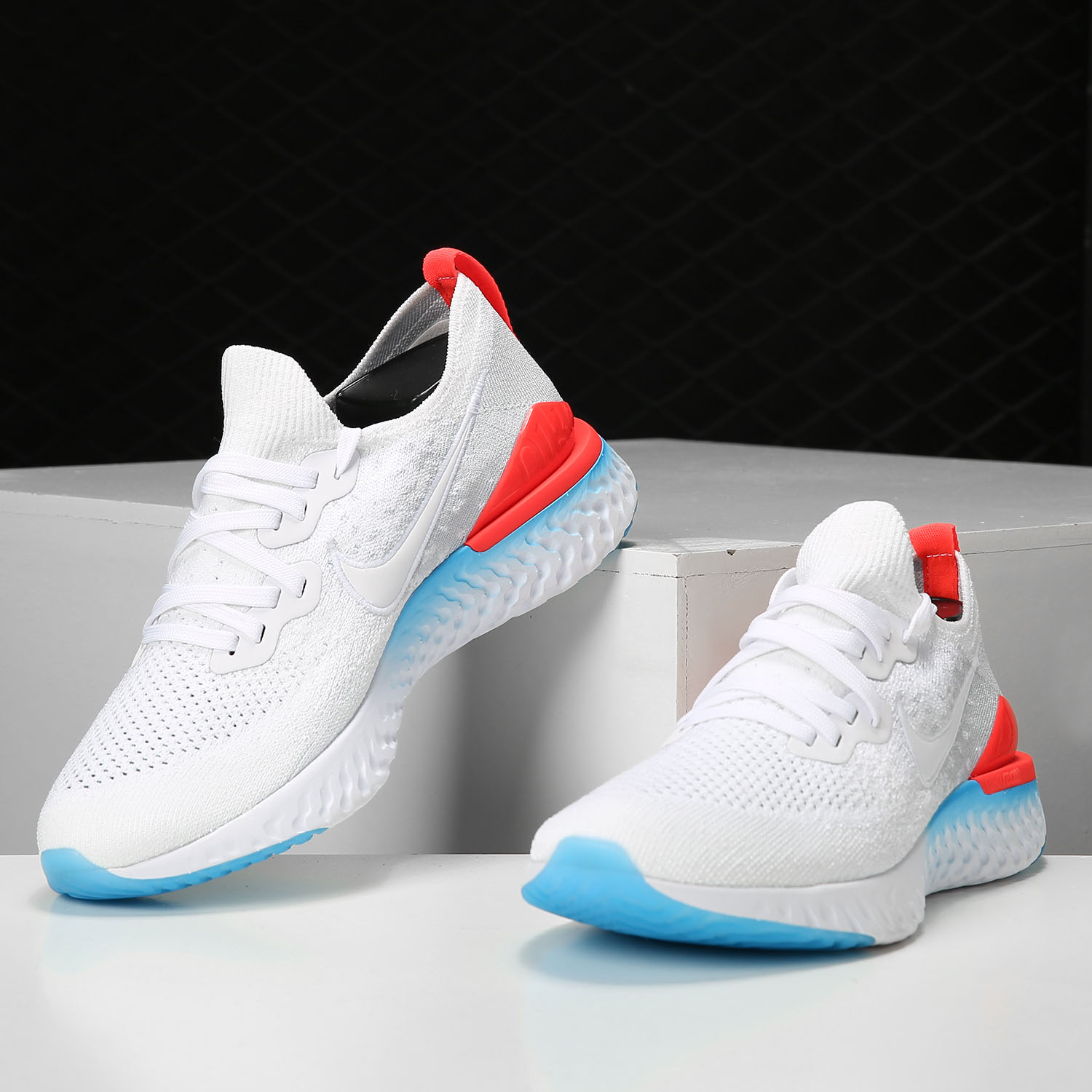 Nike/耐克正品 EPIC REACT FLYKNIT 男子系带跑步鞋 CJ7794-061 - 图1