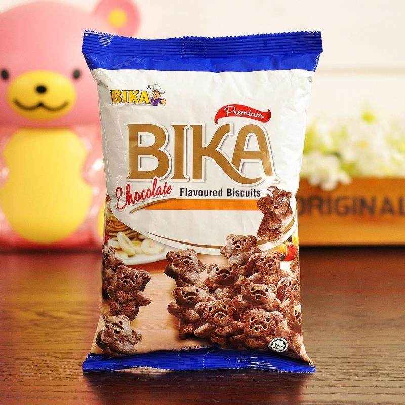 马来西亚进口BIKA小熊饼干牛奶巧克力味儿童休闲早餐饼干100g*4袋,淘宝优惠券,粉丝福利购,淘宝优惠卷