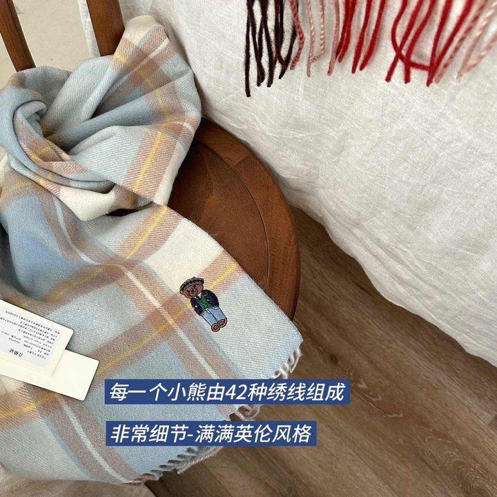 限量发售！英伦经典小熊100%澳洲羊毛围巾女冬季格子百搭情侣围脖,淘宝优惠券,粉丝福利购,淘宝优惠卷