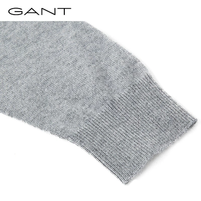 GANT / Gant mùa thu và mùa đông nam cổ tròn áo thun len len màu len cashmere 8050003 - Áo len Cashmere áo cổ lọ nam Áo len Cashmere