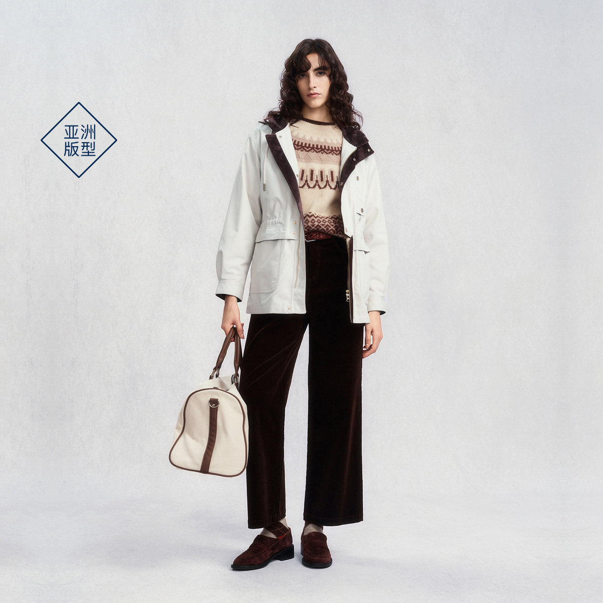 GANT/甘特25秋冬女外套工装风撞色边连帽立领复古老钱风休闲风衣,淘宝优惠券,粉丝福利购,淘宝优惠卷