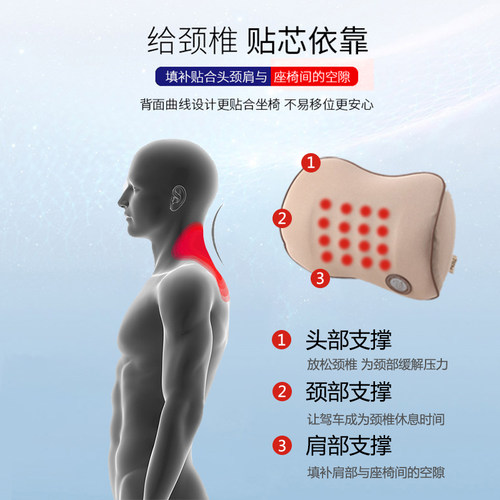 GiGi汽车头枕护颈枕汽车颈枕靠枕舒适汽车靠枕四季记忆棉缓解疲劳 - 图2