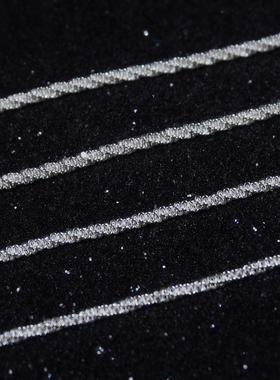 LFL欧美嘻哈饰品 S925银手工切割 波光粼粼满天星素链基础百搭款