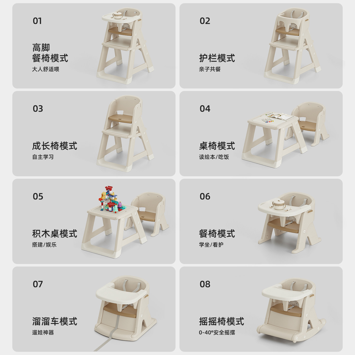 美高熊M3宝宝百变餐椅儿童成长椅婴儿多功能吃饭高脚椅子学习桌椅,淘宝优惠券,粉丝福利购,淘宝优惠卷