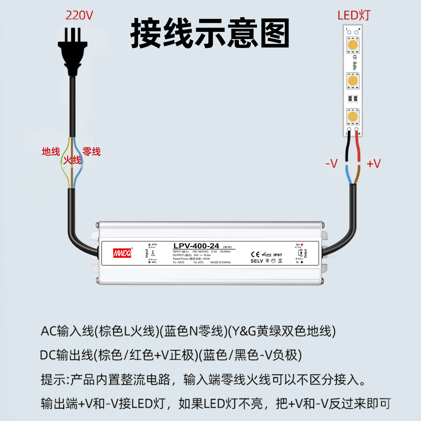 户外IP67防水开关电源400w600w1500w转12V24v36V48VA直流LED电源,淘宝优惠券,粉丝福利购,淘宝优惠卷