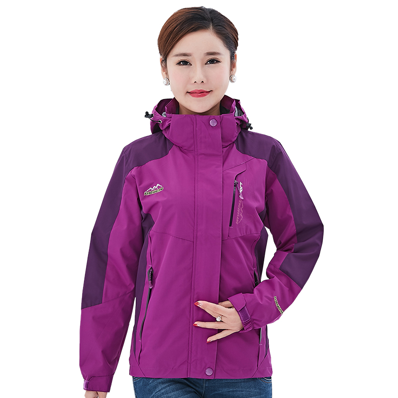 冲锋衣女户外春秋季单层薄款中老年防风外套男女大码防水登山服 冲锋衣女户外春秋季单层薄款中老年防风外套男女大码防水登山服