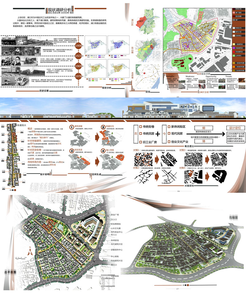 答辩毕业作品集A3A4室内景观环艺建筑设计PSD排版模板文本PS图册 - 图0