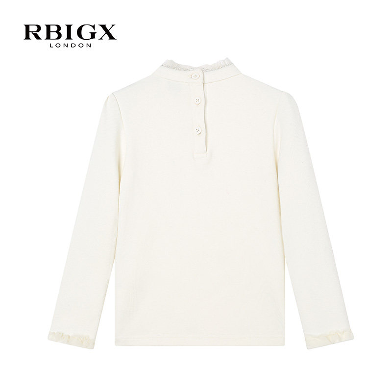 【清仓】RBIGX瑞比克童装冬季新款女童休闲网纱木耳边织带长袖T恤,淘宝优惠券,粉丝福利购,淘宝优惠卷