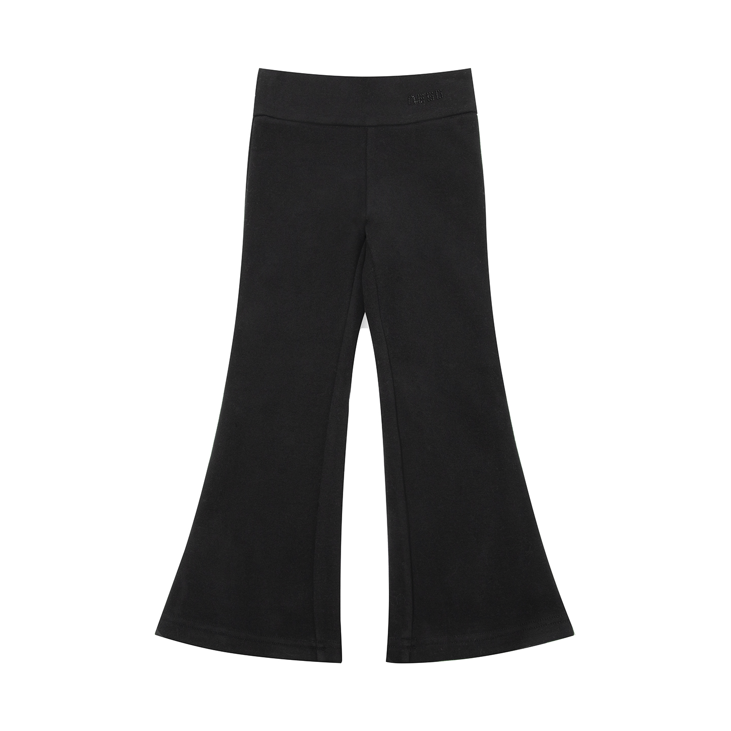 NIESSING尼辛童装冬季新款时尚休闲加绒女童微喇针织运动裤卫裤 - 图1