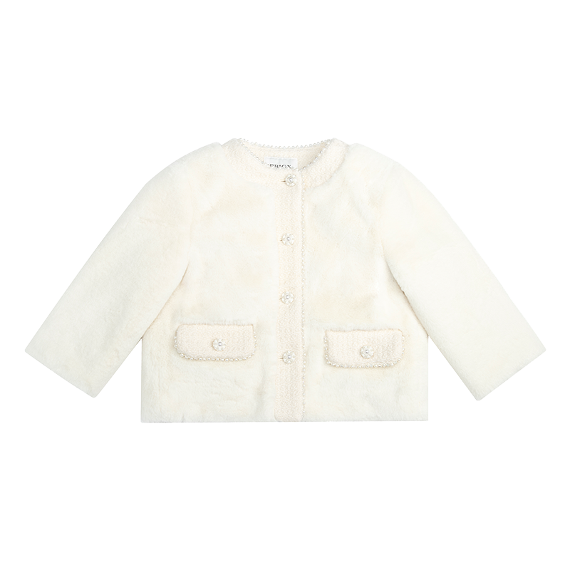 RBIGX瑞比克童装冬季新款小香风女童仿皮草外套保暖上衣,淘宝优惠券,粉丝福利购,淘宝优惠卷