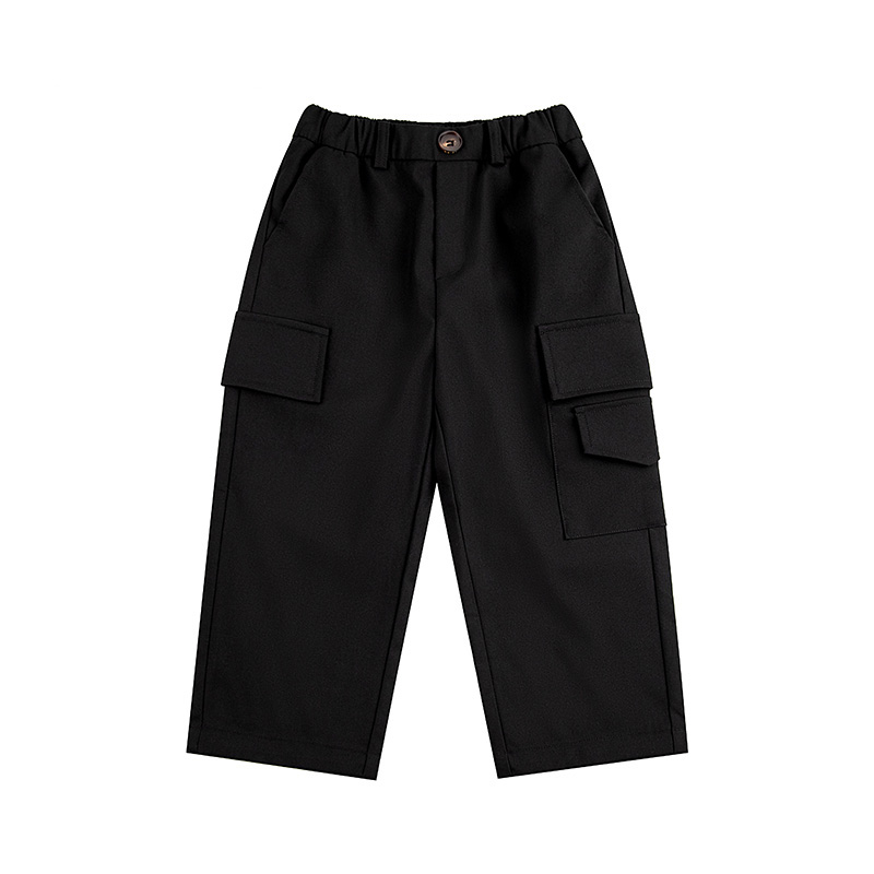 【清仓】RBIGX瑞比克童装秋季新款宽松工装阔腿裤男童潮流休闲裤 - 图3