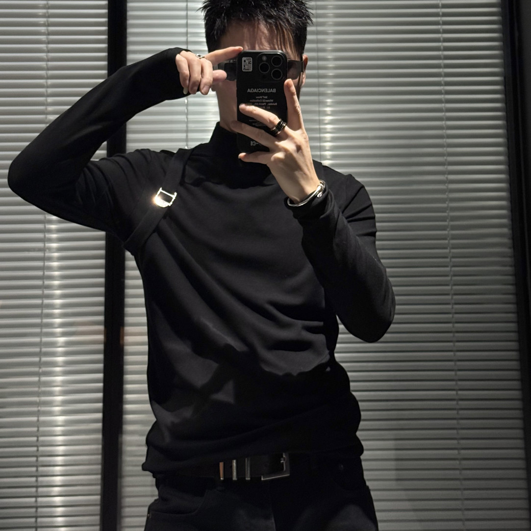 尚锋男装秋冬美式休闲背带裤日常半高领修身T恤长袖打底衫,淘宝优惠券,粉丝福利购,淘宝优惠卷