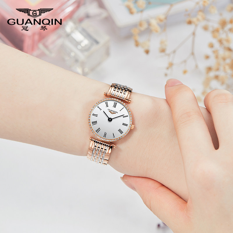 冠琴ins风琴海嘉兰超薄气质石英表 冠琴瑞宏国产腕表