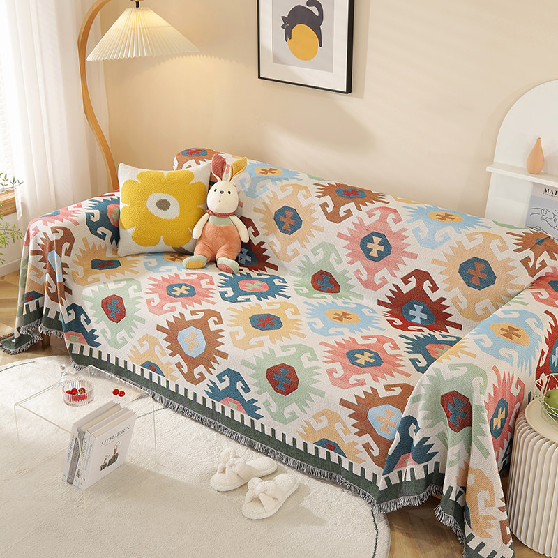 针织万能北欧ins风盖布全盖沙发巾 怡沁园沙发套