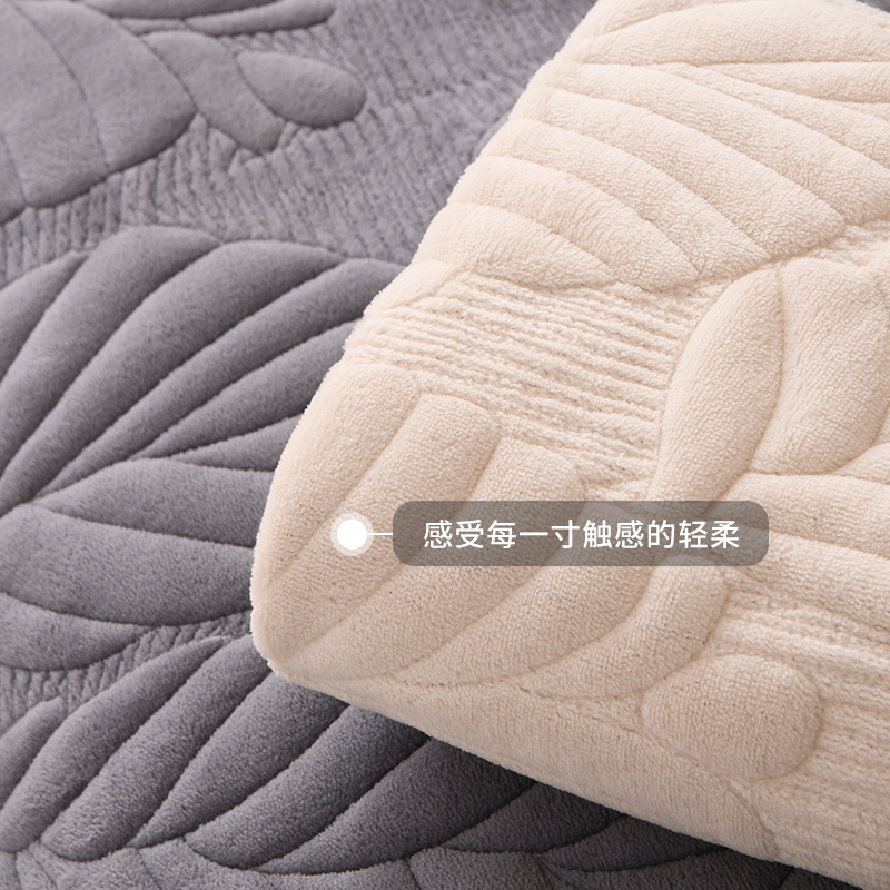 2022新款加厚牛奶绒盖巾毛绒沙发垫 怡沁园沙发垫