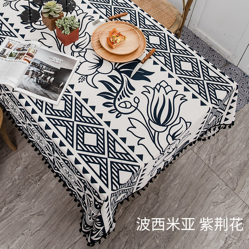 波西米亚防水防油免洗民族风桌布 怡沁园桌布