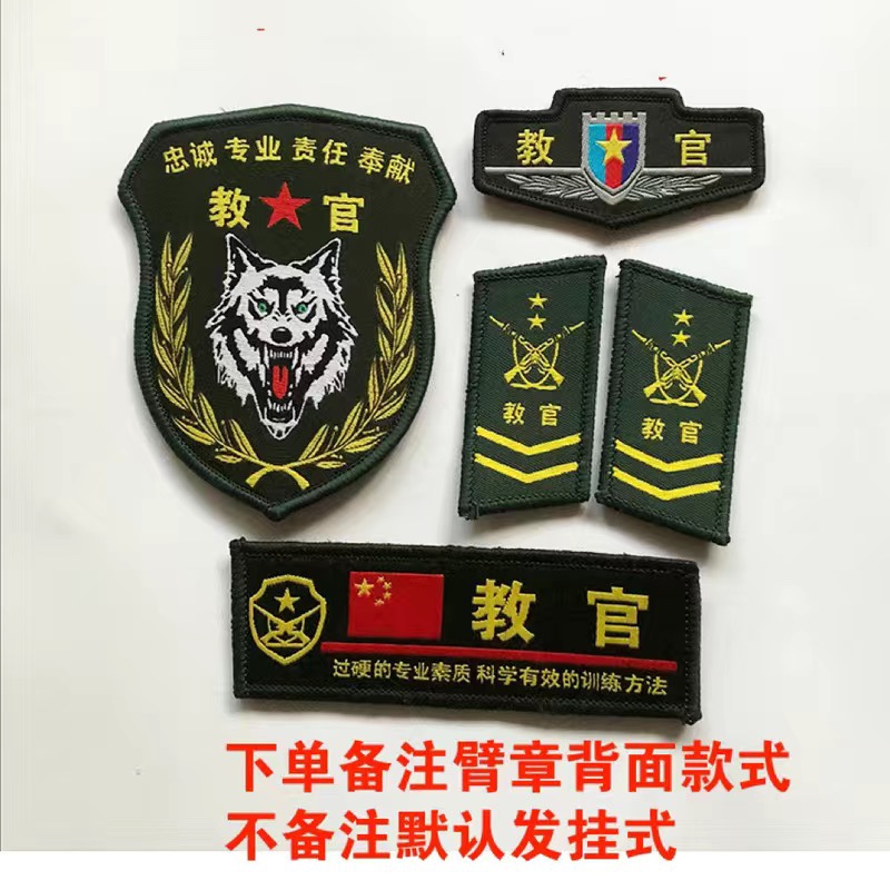 学生团体军训教官标志训练标牌定做胸章领章臂章教官学员牌标 - 图0
