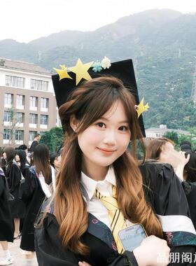 学士帽专用星星发夹立体五角星