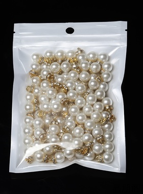 DIY穿珠仿珍珠米白散珠