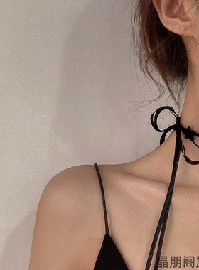 脖饰甜美少女仙气质黑色