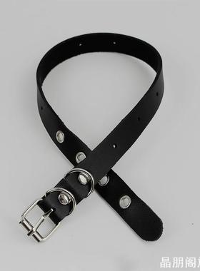 黑色颈带饰品甜酷项链男锁骨链男夏季潮小众高级感choker圈ins