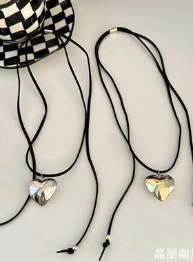 蜡皮绳项链挂绳可调节穿吊坠DIY配件毛衣链黑加长编织替换配黄金