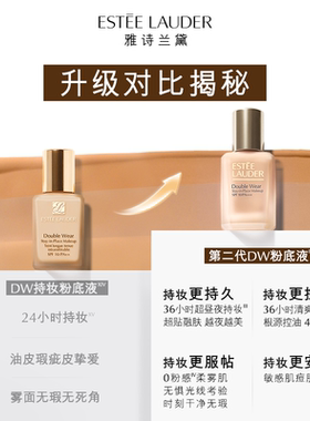 【达人直播间】雅诗兰黛第二代DW粉底液/沁水粉底液 持久遮瑕防晒