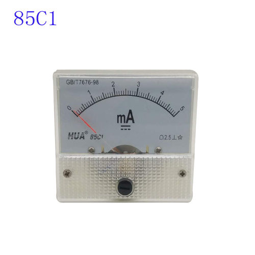 85C1机械型表头指针式直流毫安表DC5mA  DC10mA DC50mA DC100mA - 图0