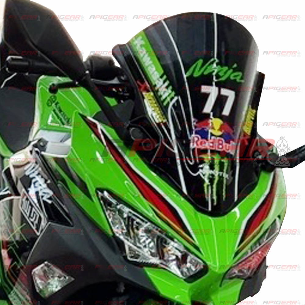 适用川崎NINJA400忍者 摩托车小型改装定制前挡风玻璃罩黑色风挡 - 图1