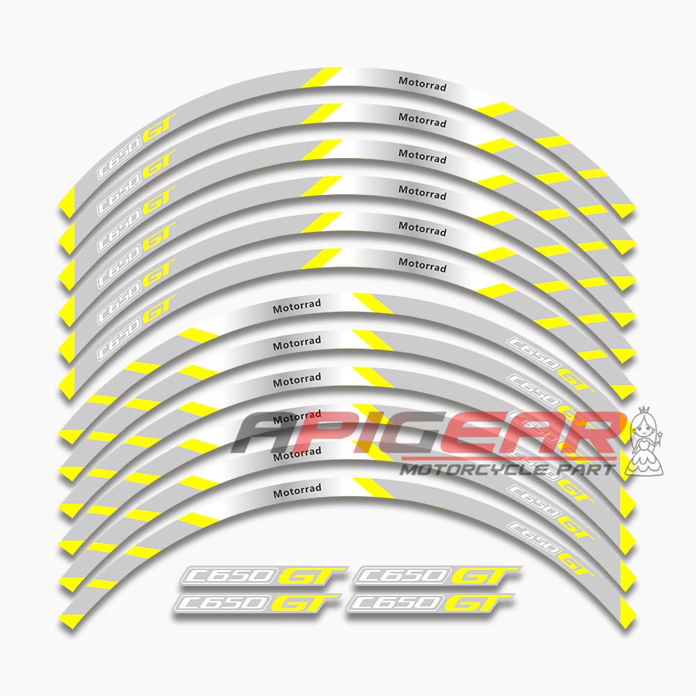 摩托车宝马 BMW C650GT 专用钢圈贴 轮圈反光贴 非整圈轮毂贴 - 图2
