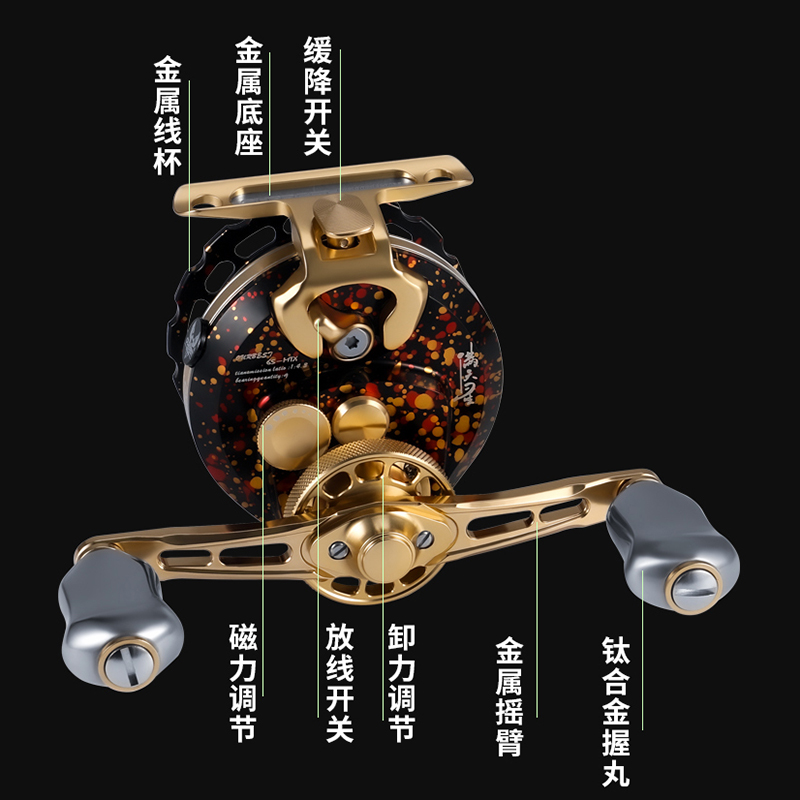 欧贝丝特筏钓轮干将满天星二代全金属磁力缓降渔轮数显欧贝斯特桥-图0