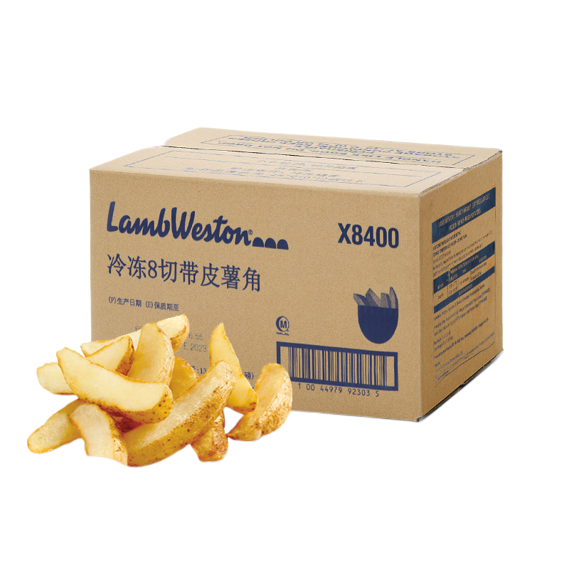 蓝威斯顿x9121葱味薯角冷冻油炸西式快餐商用零食半成品薯条免邮 - 图1