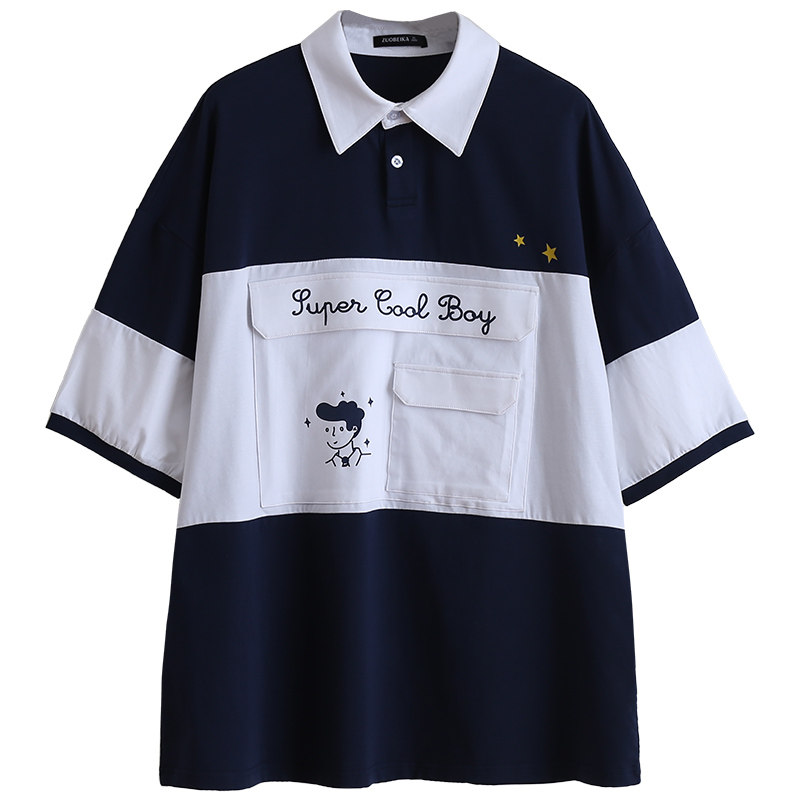 2020新款日系女短袖宽松休闲polo衫 佐贝卡T恤