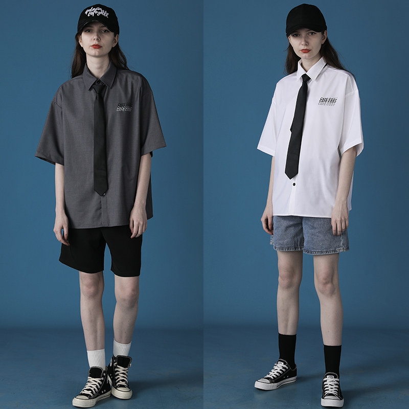 2020新款jk女短袖学生学院风bf衬衫 佐贝卡衬衫